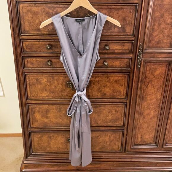 NWOT Universal Standard silky dark silver sleeveless dress - Picture 1 of 9